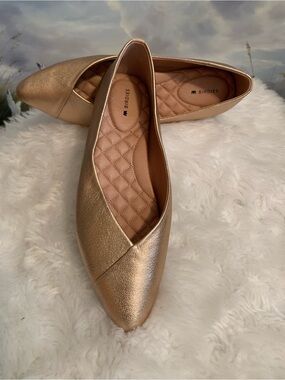 BIRDIES ladies size 8.5 Goldfinch rose gold ballet flat LNWOT